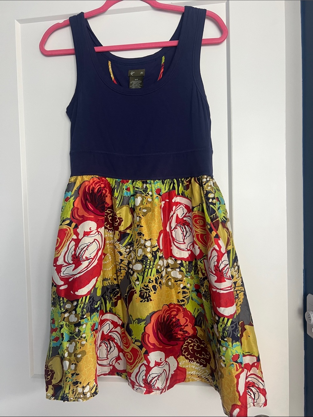 Anthropologie twofer mixed media floral dress small